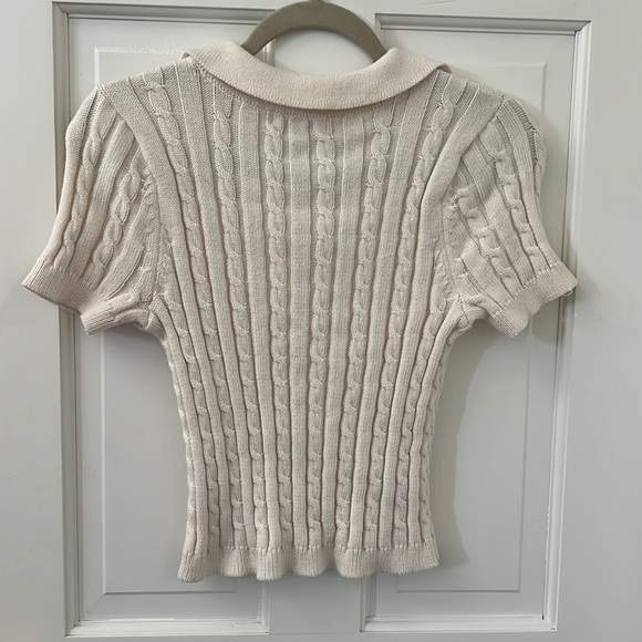 525 America Cable Knit Polo Top - Picture 3 of 5